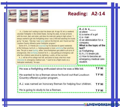 A2-14 Reading -ed -ing adjectives