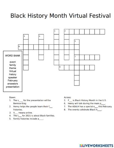 Black History Month Virtual Festival