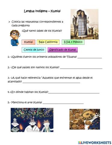 Lengua indígena - Kumiai