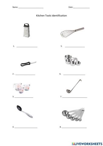 Kitchen Tools Identification
