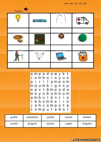 Casos de leitura: am, em, im, om, um