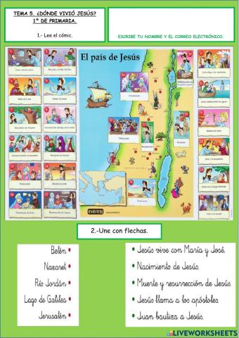 Tema 5.¿dónde vivió jesús?1º primaria tierno galván utrera