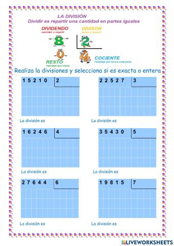 Divisiones una cifra
