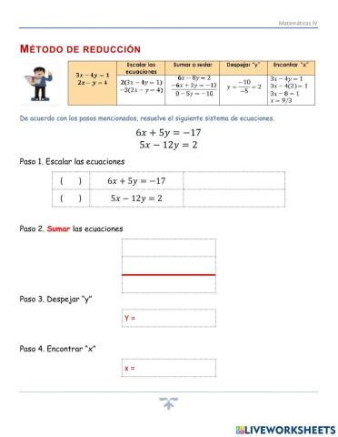 Método de reducción 1