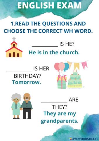 English exam 5th grade