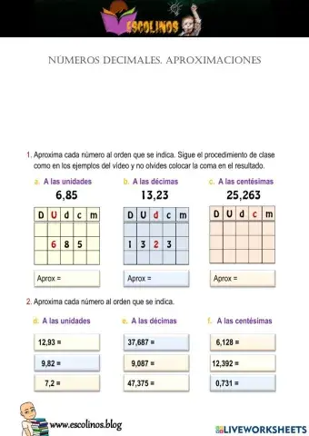 Decimales. Aproximaciones