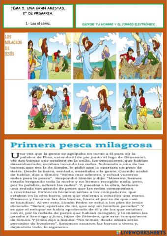 Tema 5. una gran amistad. 2º primaria tierno galván utrera