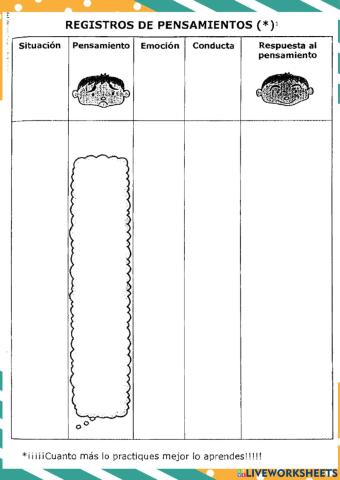 Trabajando con mis pensamientos