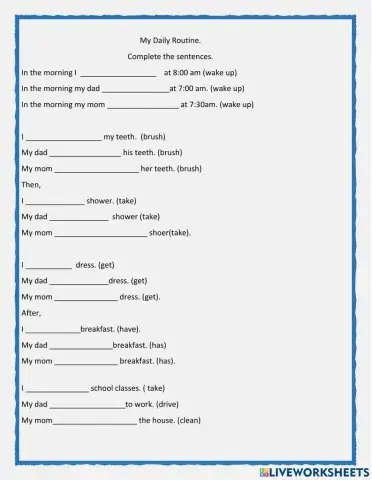 Present simple third person s