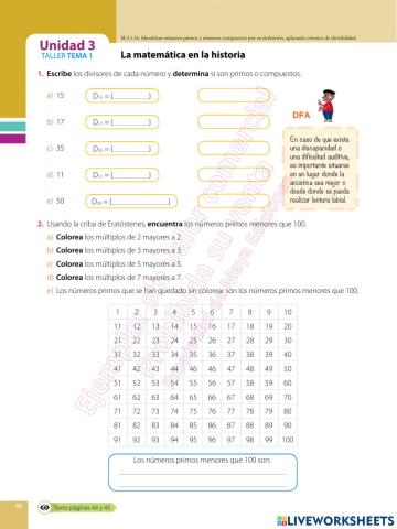 Números  Primos y compuestos