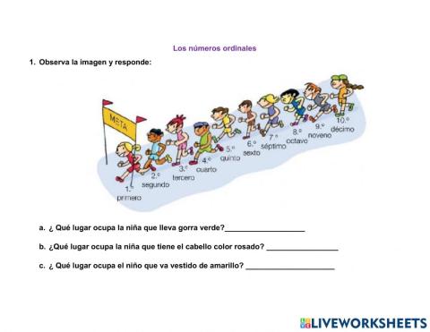 Numeros ordinales