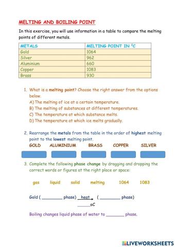 Melting and Boiling Point