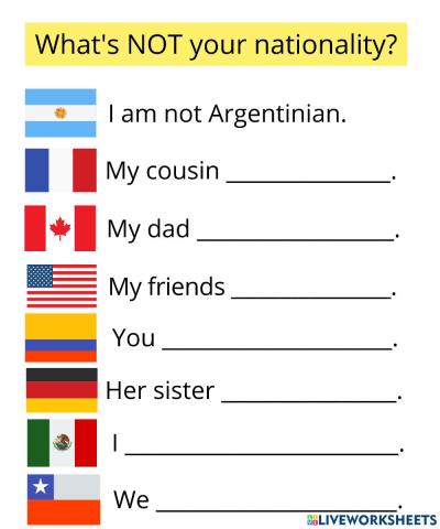 What's not your nationality?