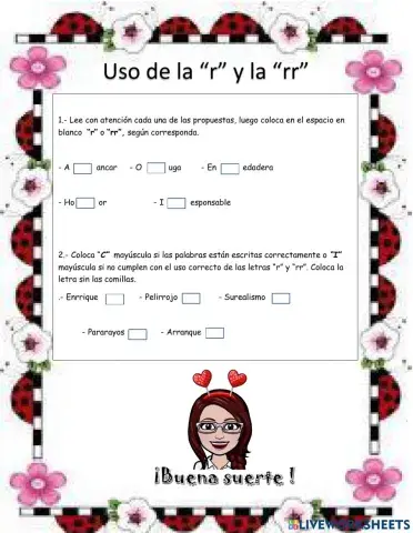 Uso de la -r- y -rr-