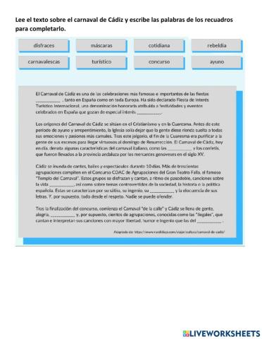 El carnaval de Cádiz