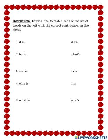 Contractions with is