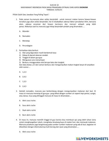 Masa Praaksara ditinjau dari aspek ekonomi