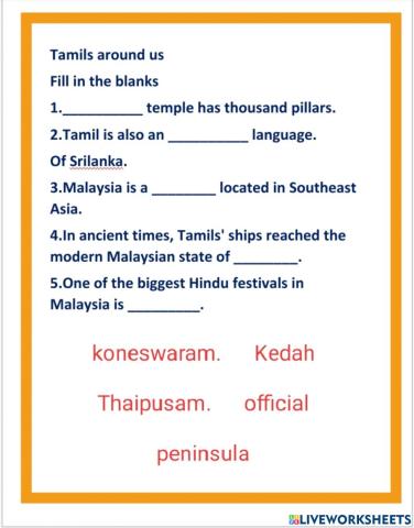 Tamils around the world