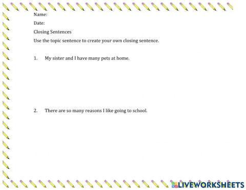 Closing Sentences