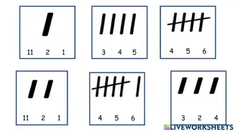 Tally Marks 1-12