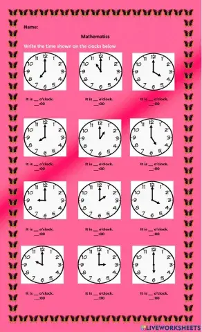 Telling the time - HOUR