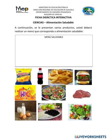 Ciencias, Alimentación saludable