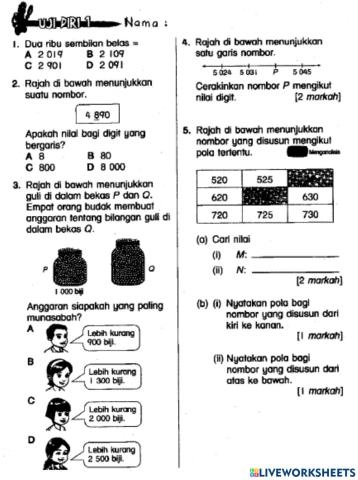 Nombor hingga 10 000