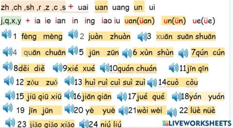 Pinyin un uan