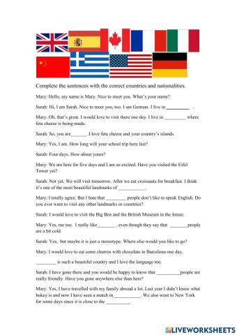 Countries and Nationalities