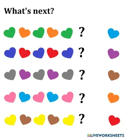 Hearts colors