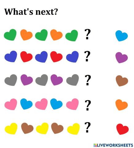 Hearts colors