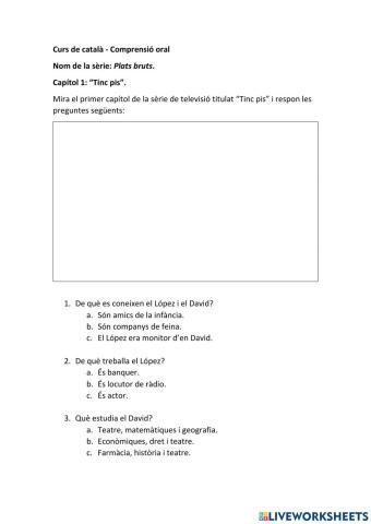 CO Plats Bruts - Tinc pis