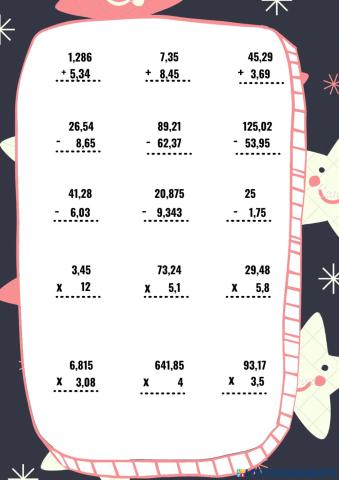 Operaciones decimales