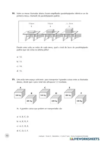 Avaliação diagnóstica 8 ano