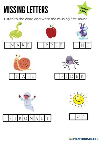 Phonics: S and A