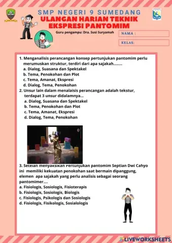Ulangan harian pantomim kelas viii