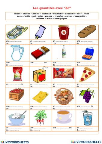 Les expressions de quantité
