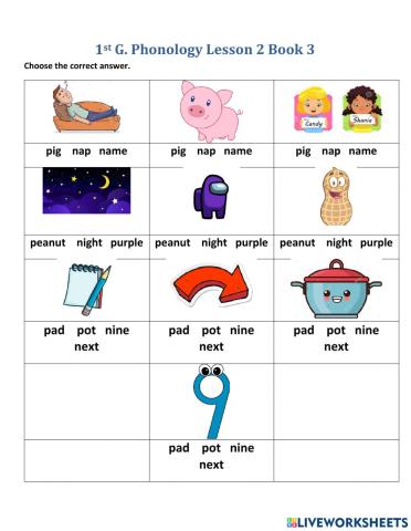 1st G. Phonology Lesson 2 Book 3