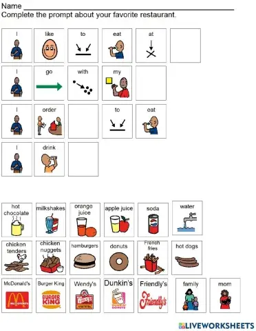 Favorite Restaurant Writing Prompt