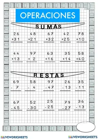 Sumas y restas sin llevadas
