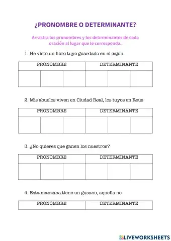 Pronombre o determinante