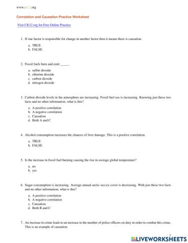 Correlation and Causation