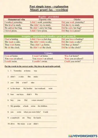 Past simple explanation