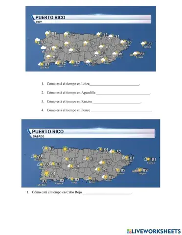 El tiempo en Puerto Rico