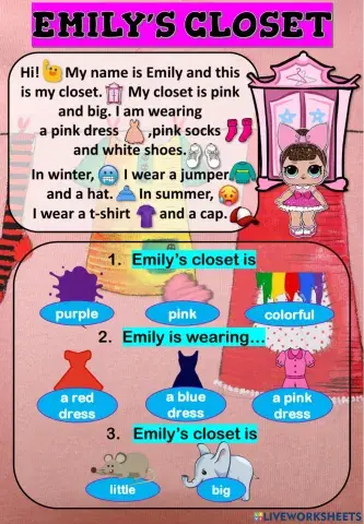 Emily's Closet - Reading Comprehension