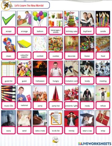 Grade 7 Unit 6 Celebratins Vocabularies Joyful YYN