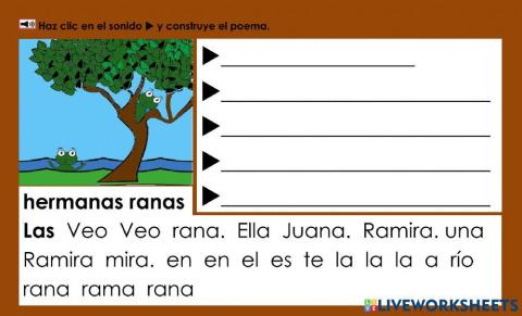 Las ranas hermanas: construye