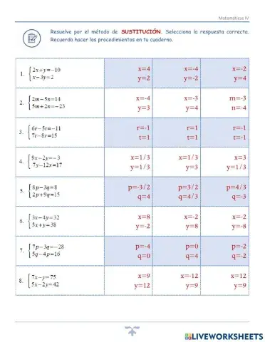 Método de sustitución 2