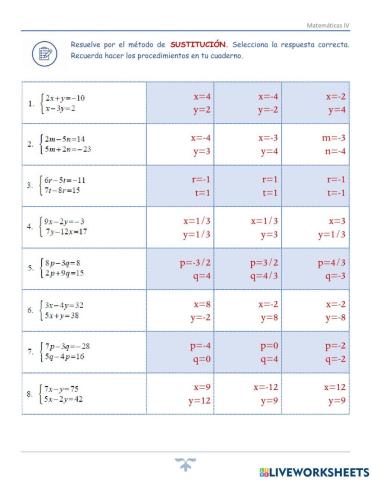Método de sustitución 2