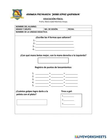 Formato de Educación Física